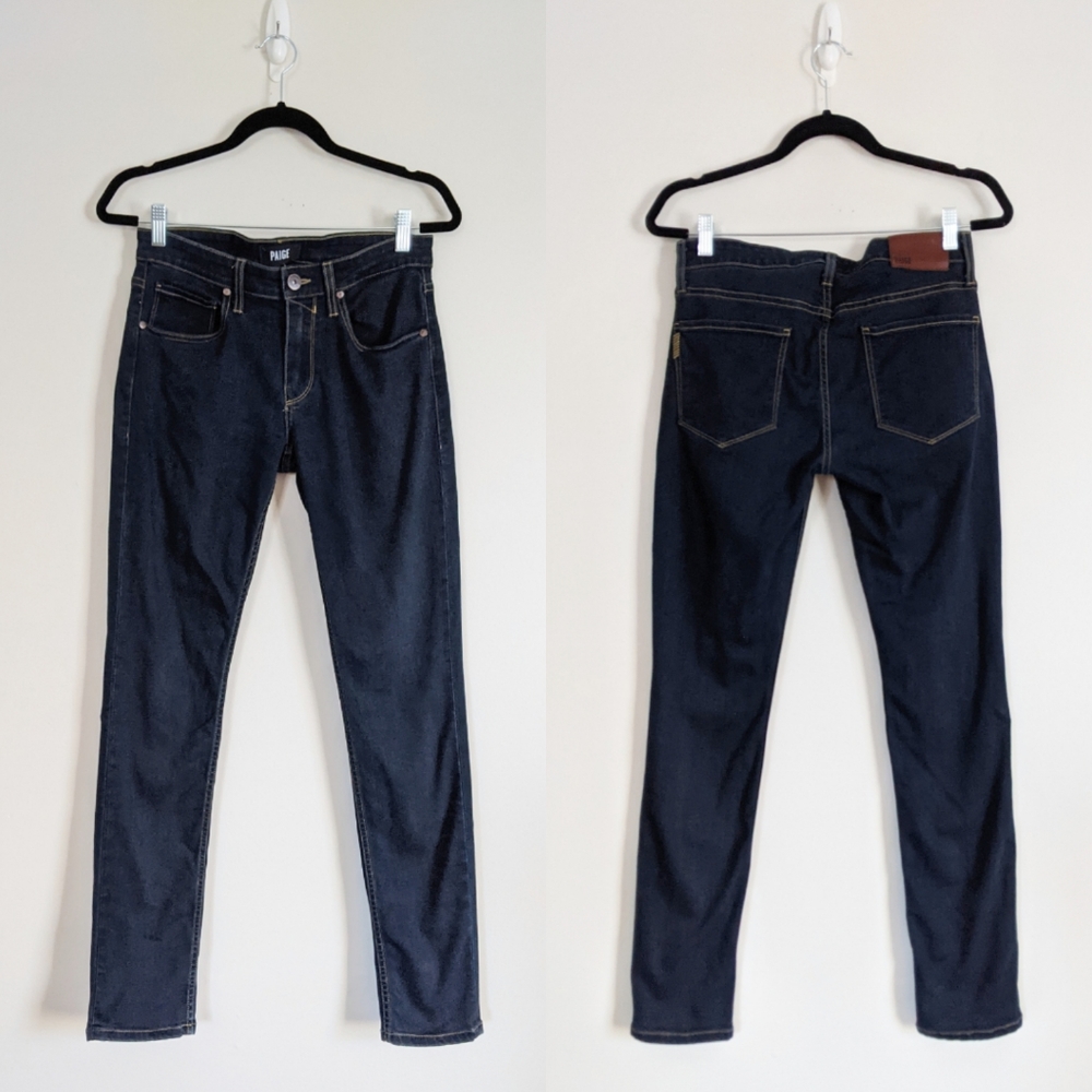Paige Croft Dark Wash Stretch Skinny Fit l Jeans